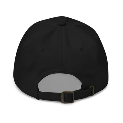 Armenian dad hat back view with adjustable antique buckle strap
