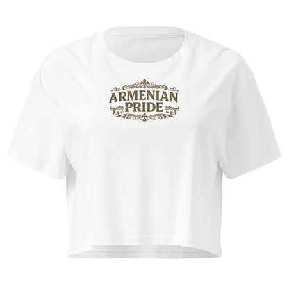 Armenian heritage crop top with relaxed, comfortable fit