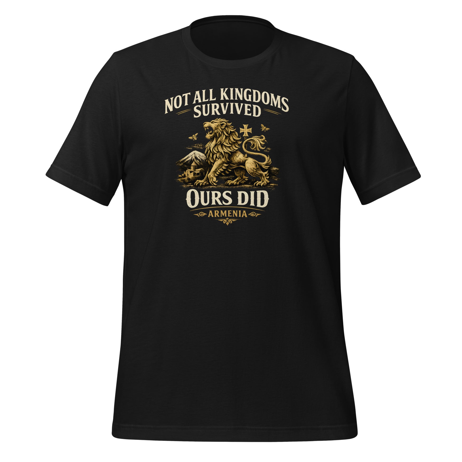 Armenian heritage graphic tee with roaring lion design