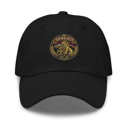 Armenian pride hat with lion and Ararat crest