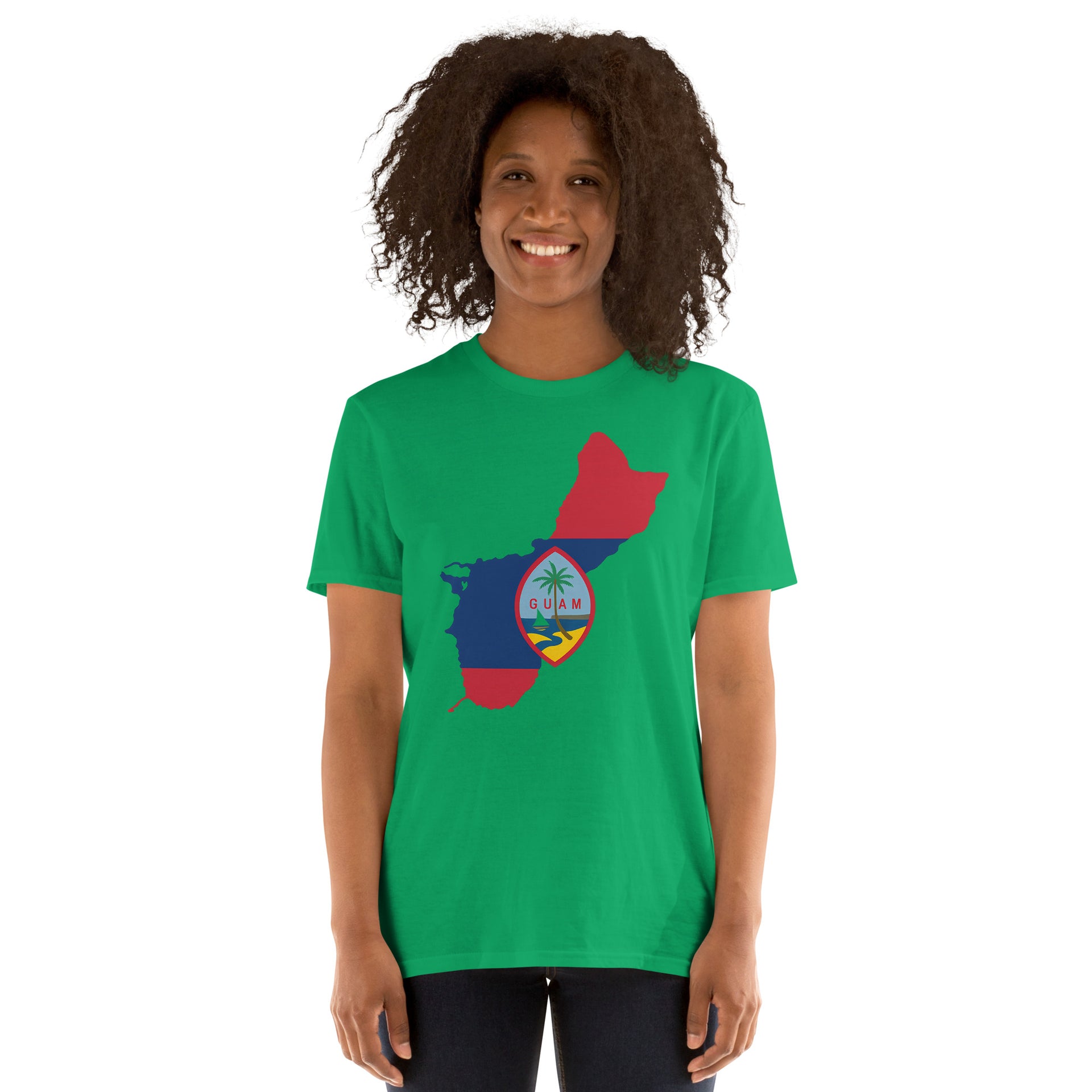 Camiseta con sello de colores de la silueta de Guam – YVDdesign