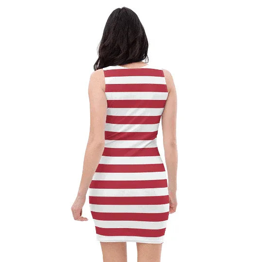 american flag bodycon dress Patriotic Halter Backless Flag Print Bodycon Maxi Dress Canary Houze