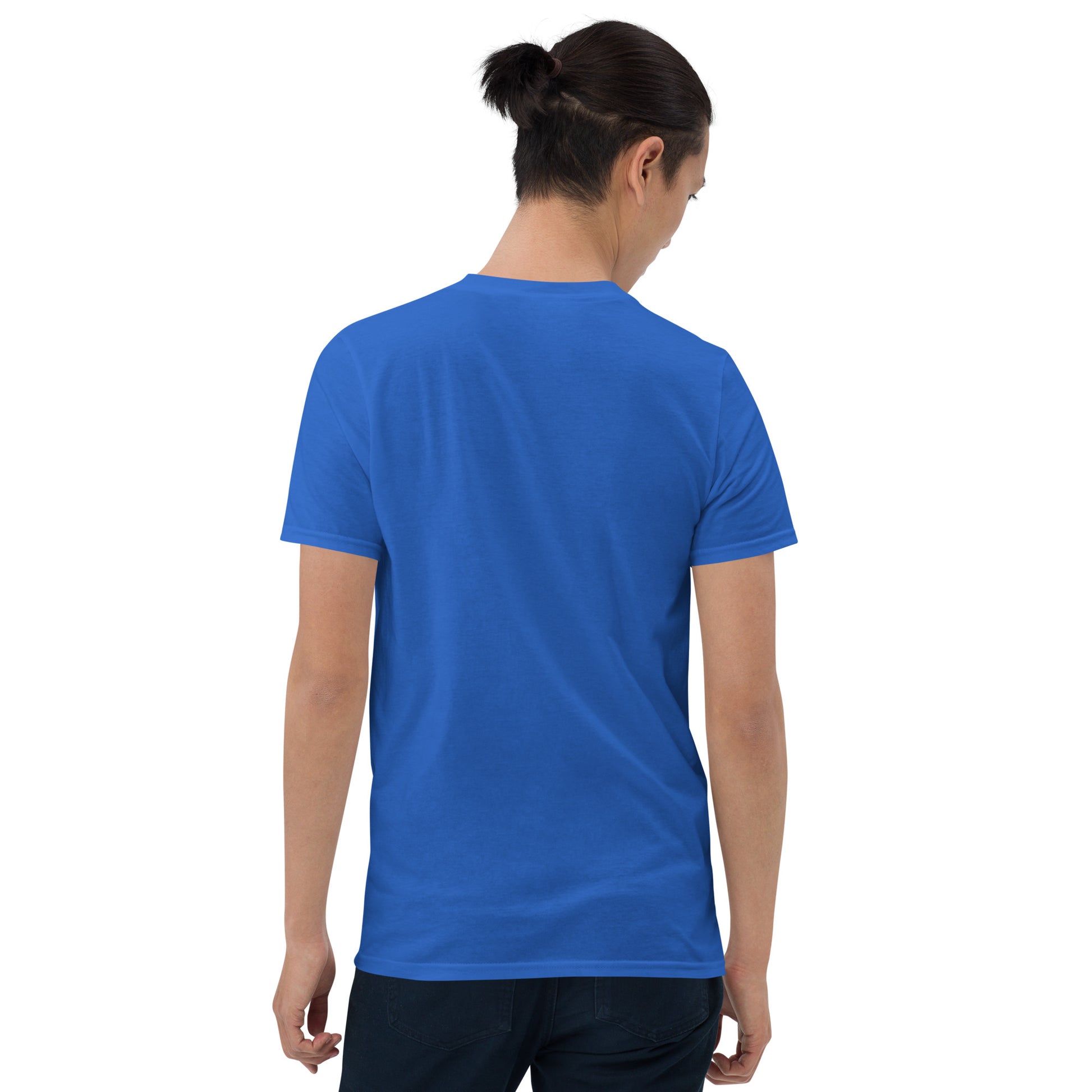 Back side Blue Guam silhouette print tee