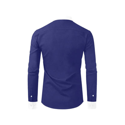 Blue Dress Shirt with White Collar & Cuffs | Men's Blue Shirt White Collar XS / Blue Blue Dress Shirt with White Collar & Cuffs | Men's Blue Shirt White Collar XS / Blue
