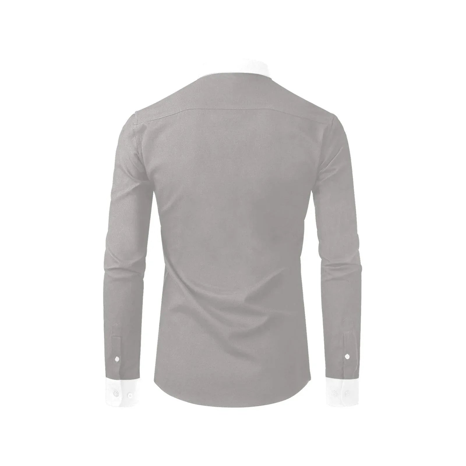 Grey Dress Shirt With White Collar and Cuffs | YVDdesign M Grey Dress Shirt With White Collar and Cuffs | YVDdesign M