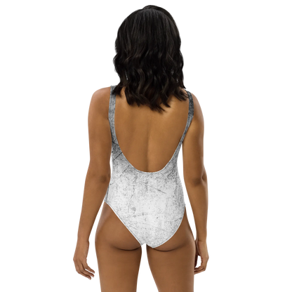 Back view alternative goth swimsuit 