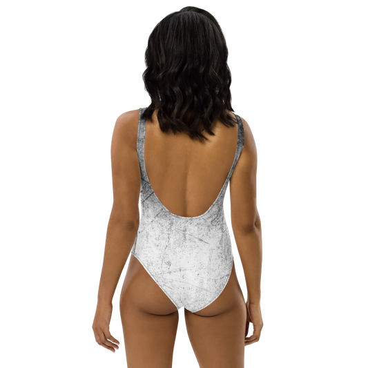 Back view alternative goth swimsuit 