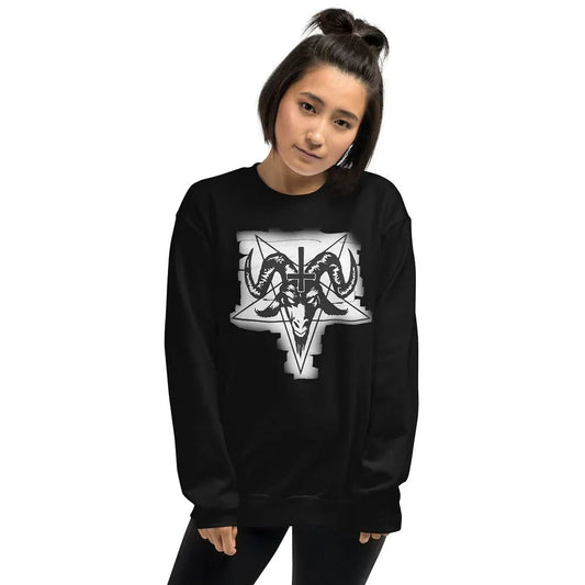 Baphomet Sweatshirt / Soft Goth Clothing / Pentacle / Ankh