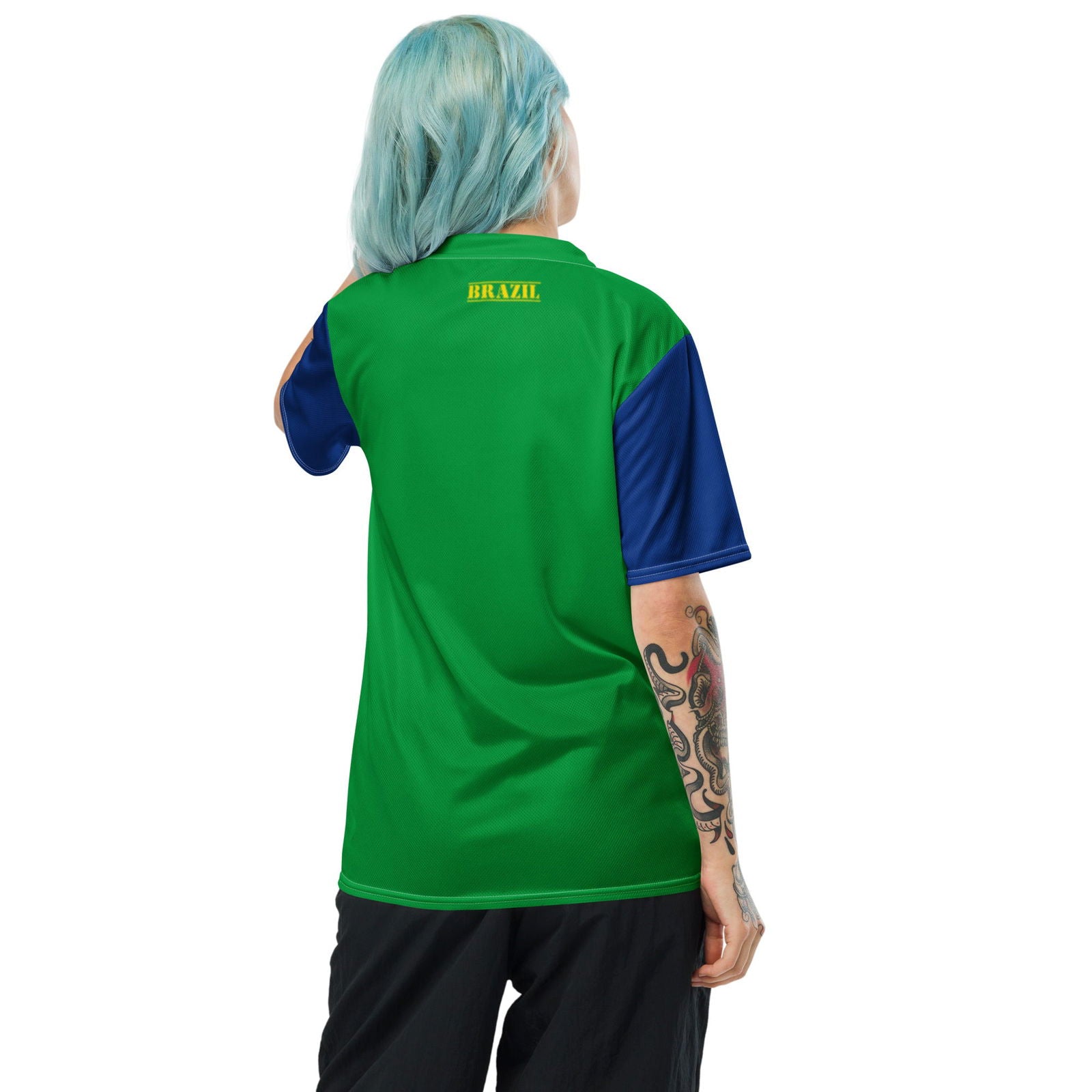 Brazil flag unisex football jersey sustainable sportswear