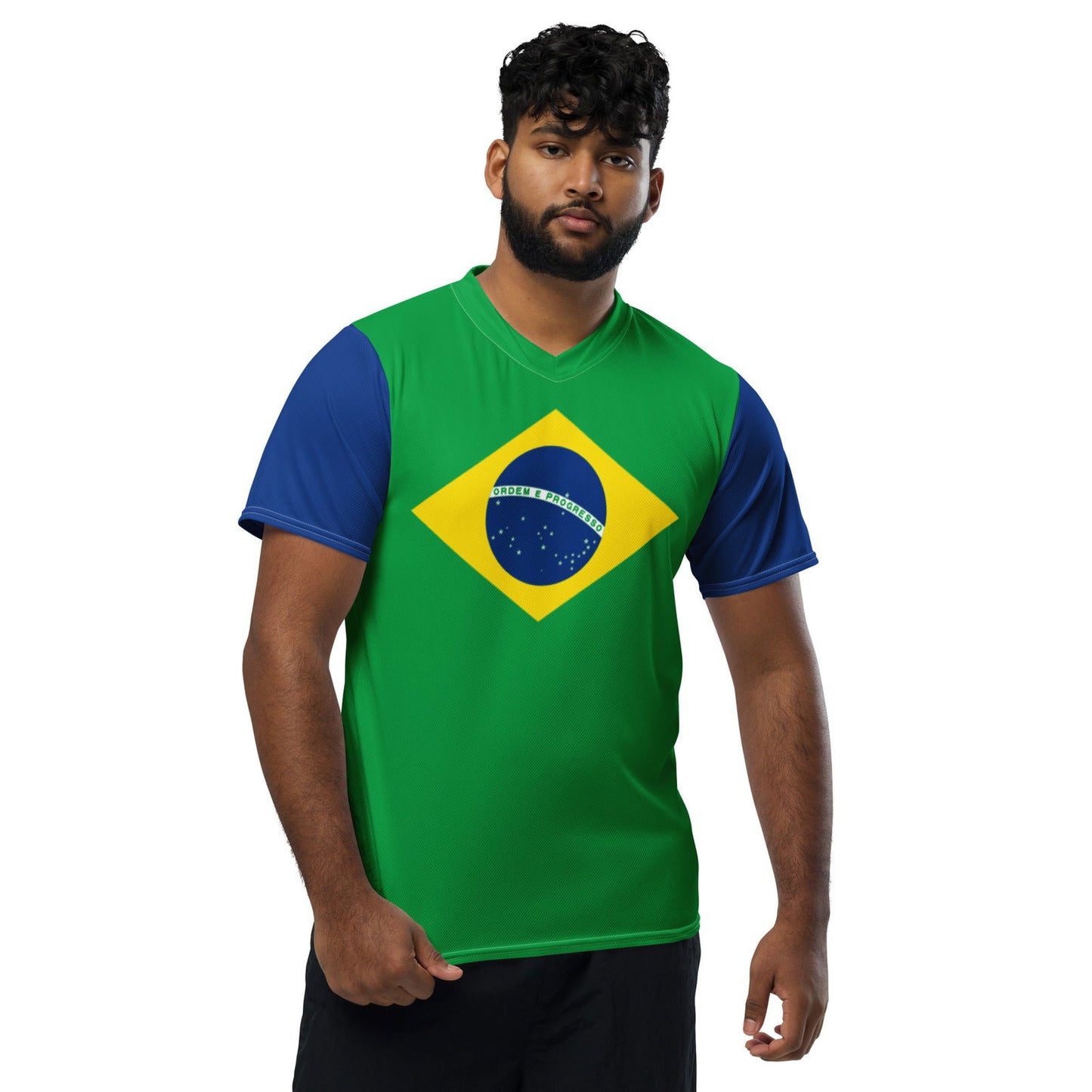 Brazil recycled polyester sports jersey for soccer fans