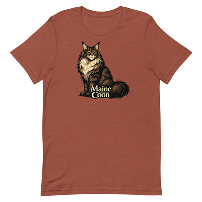 Brown tabby Maine Coon illustration on clothing