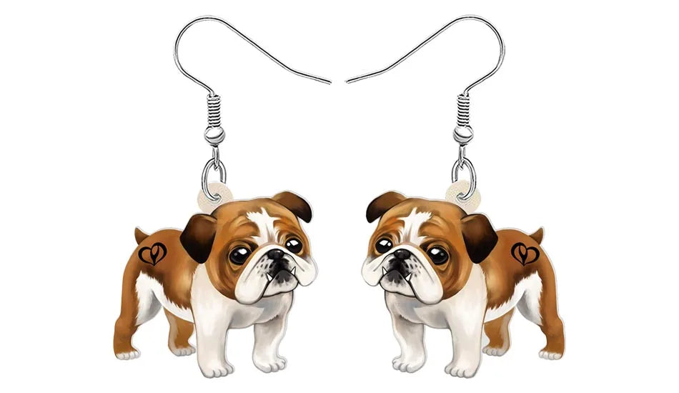 Bulldog Earrings For Women