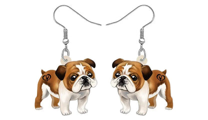 Bulldog Earrings For Women