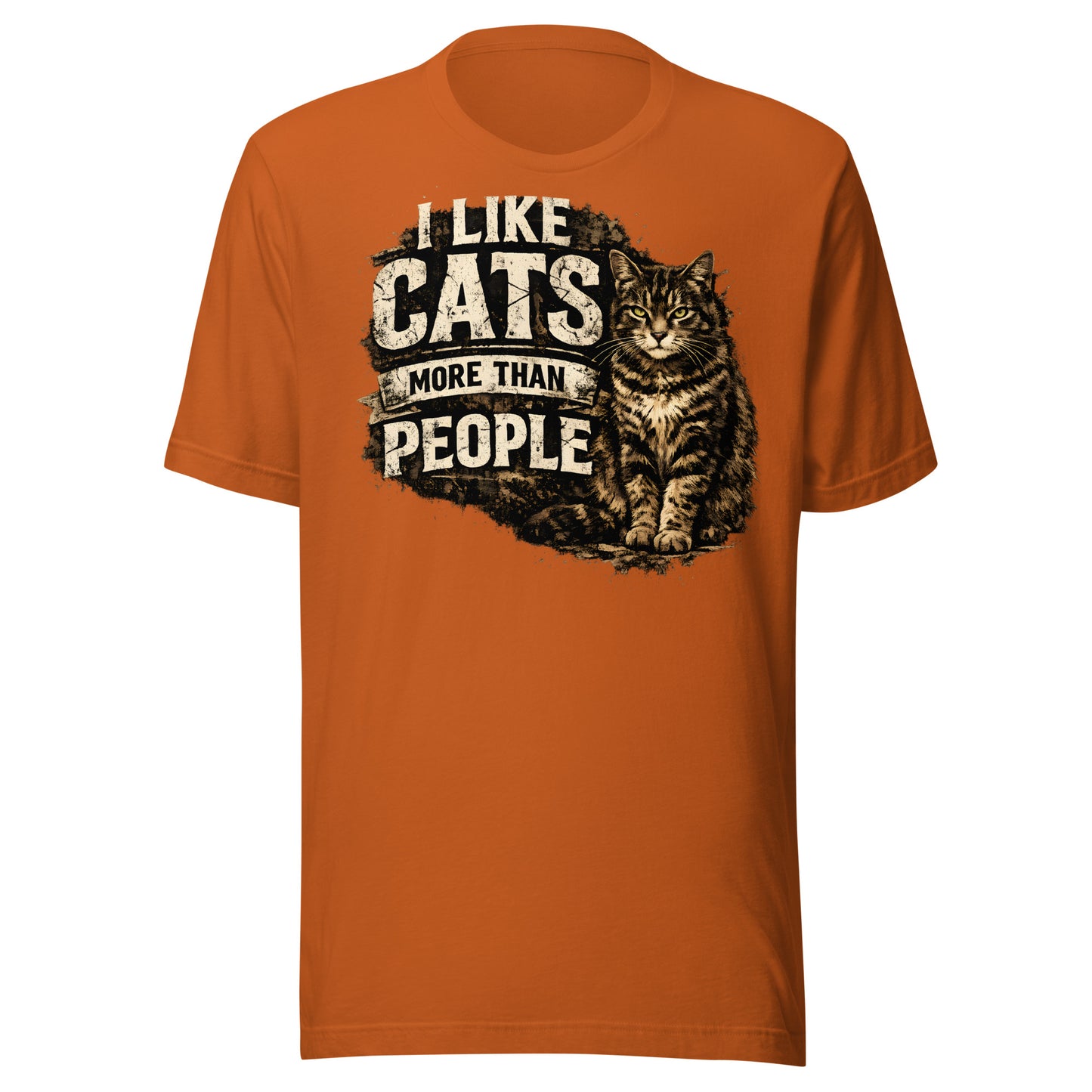 Casual cat lover t-shirt with humorous message