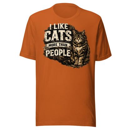 Casual cat lover t-shirt with humorous message