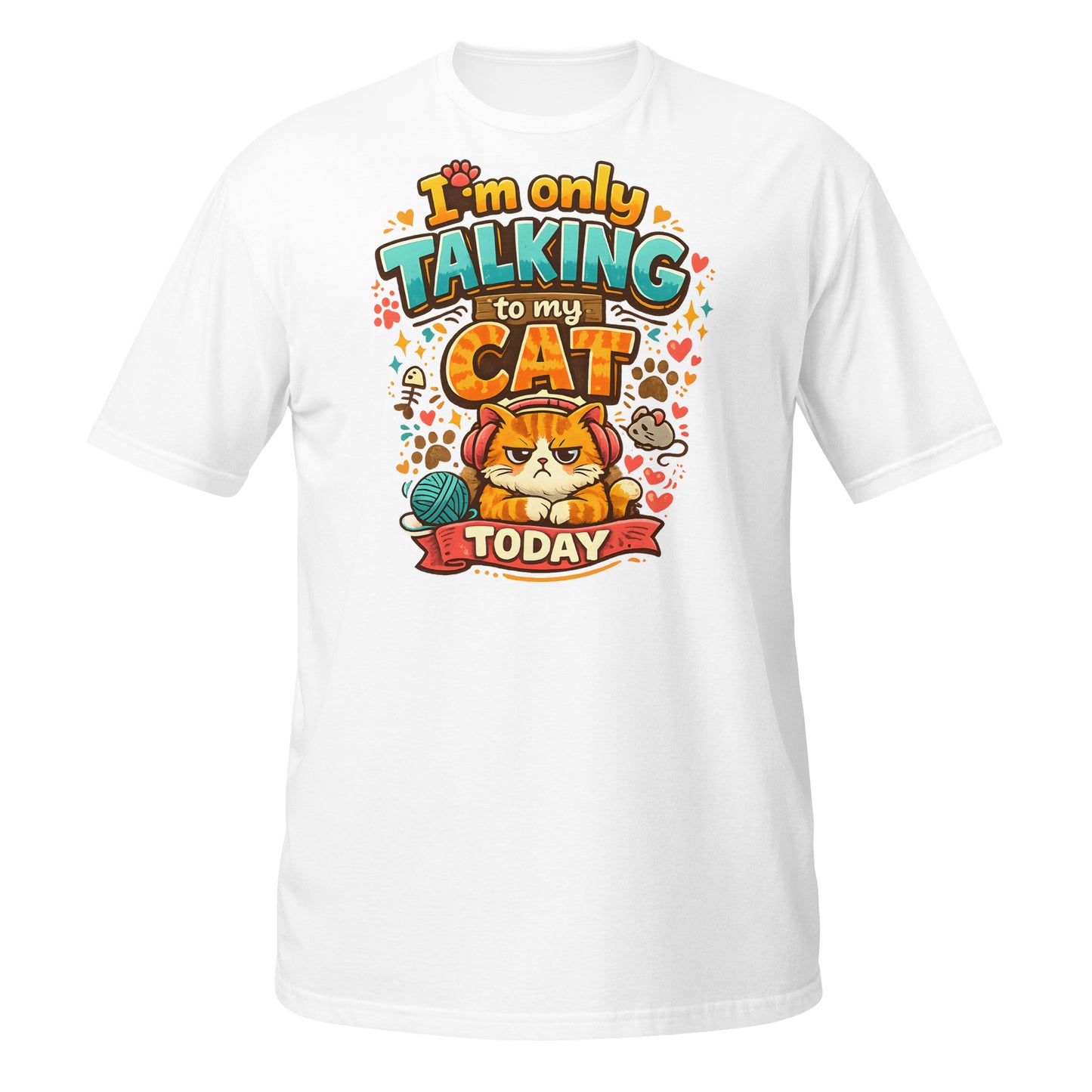 Casual women’s t-shirt for cat lovers everyday wear