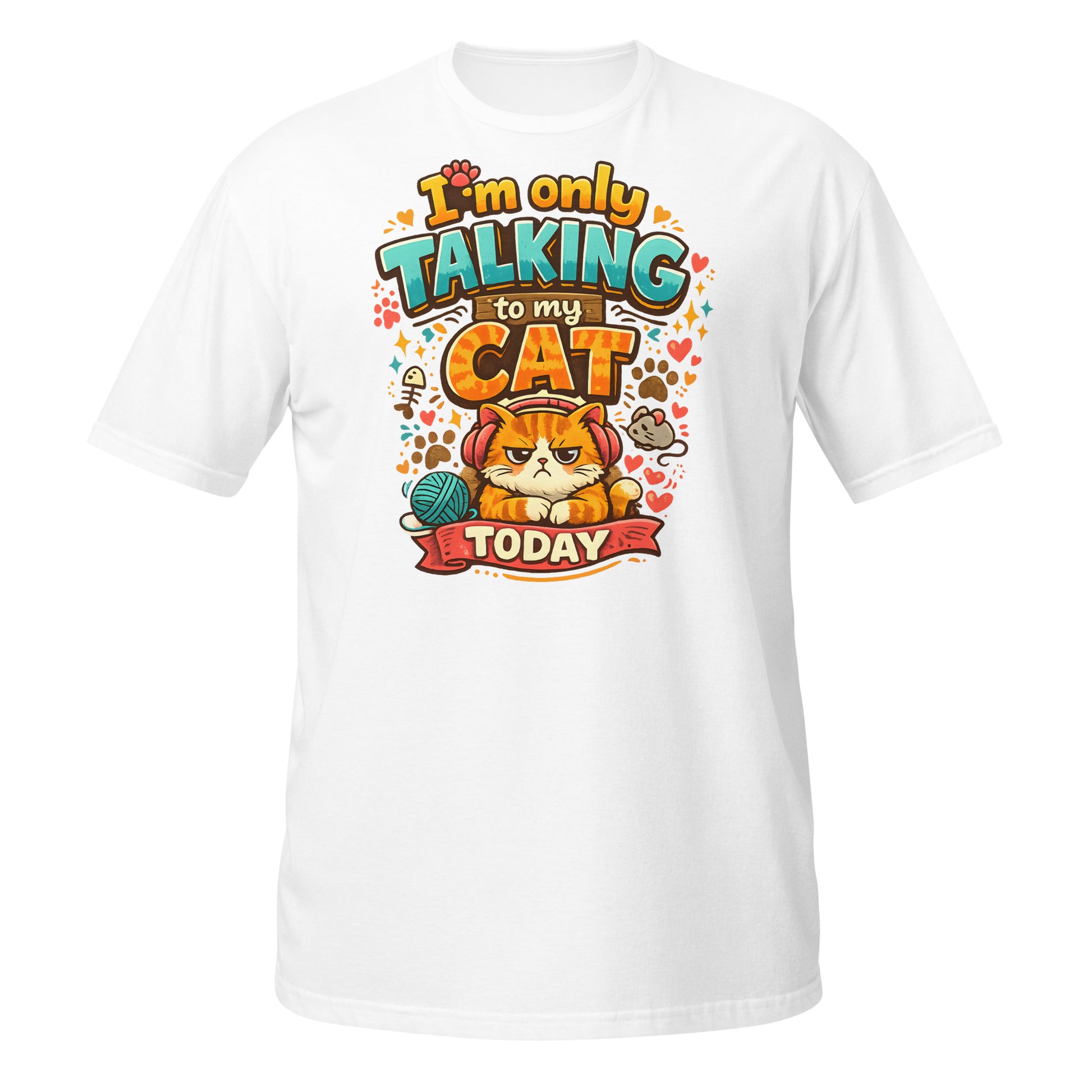 Casual women’s t-shirt for cat lovers everyday wear