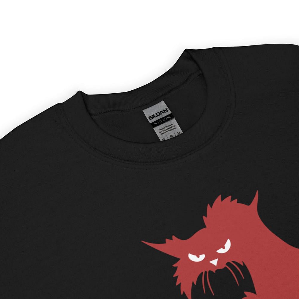 Cat mom sweater with bold cat illustration