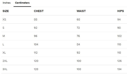 Centimeter Size Guide Sweater