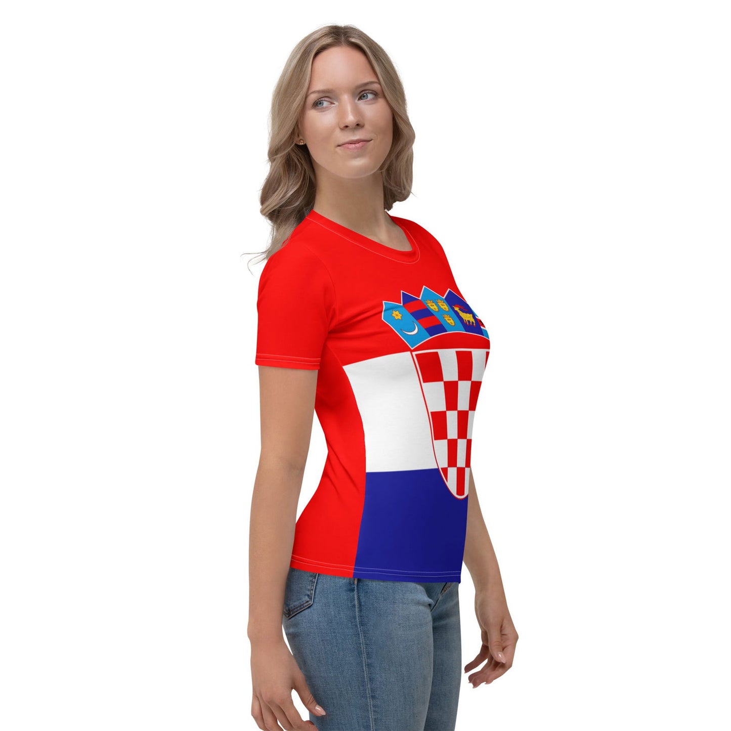 Croatia style women’s t-shirt for patriotic events