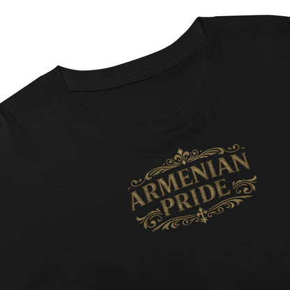 Cropped Armenian Pride shirt with ribbed crew neck detail