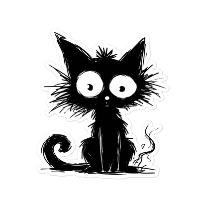 Cute Black Cat Sticker for Cat Lovers
