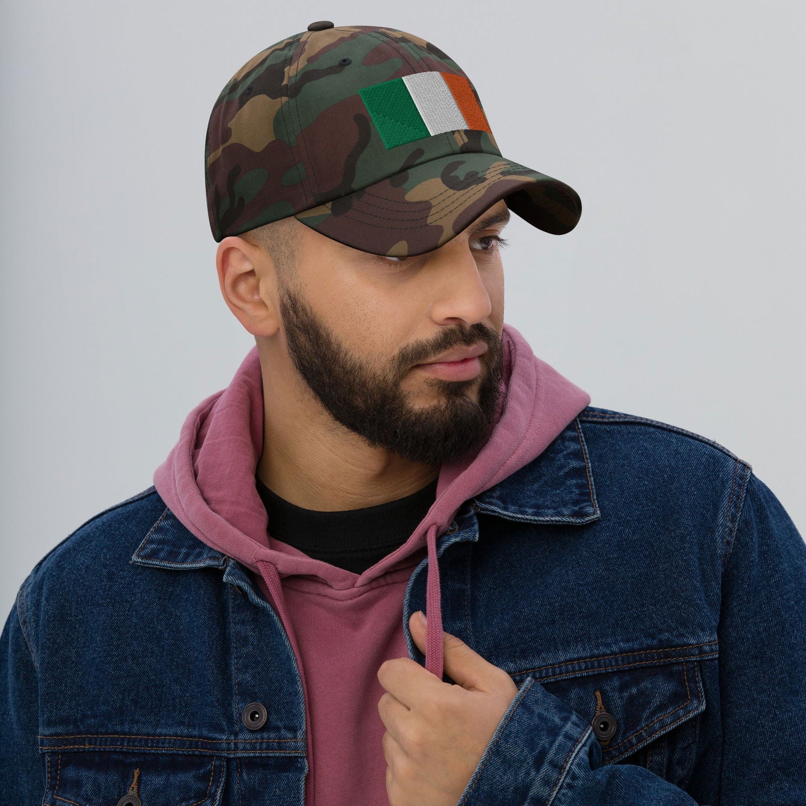 Dad Hat with Embroidered Irish Flag