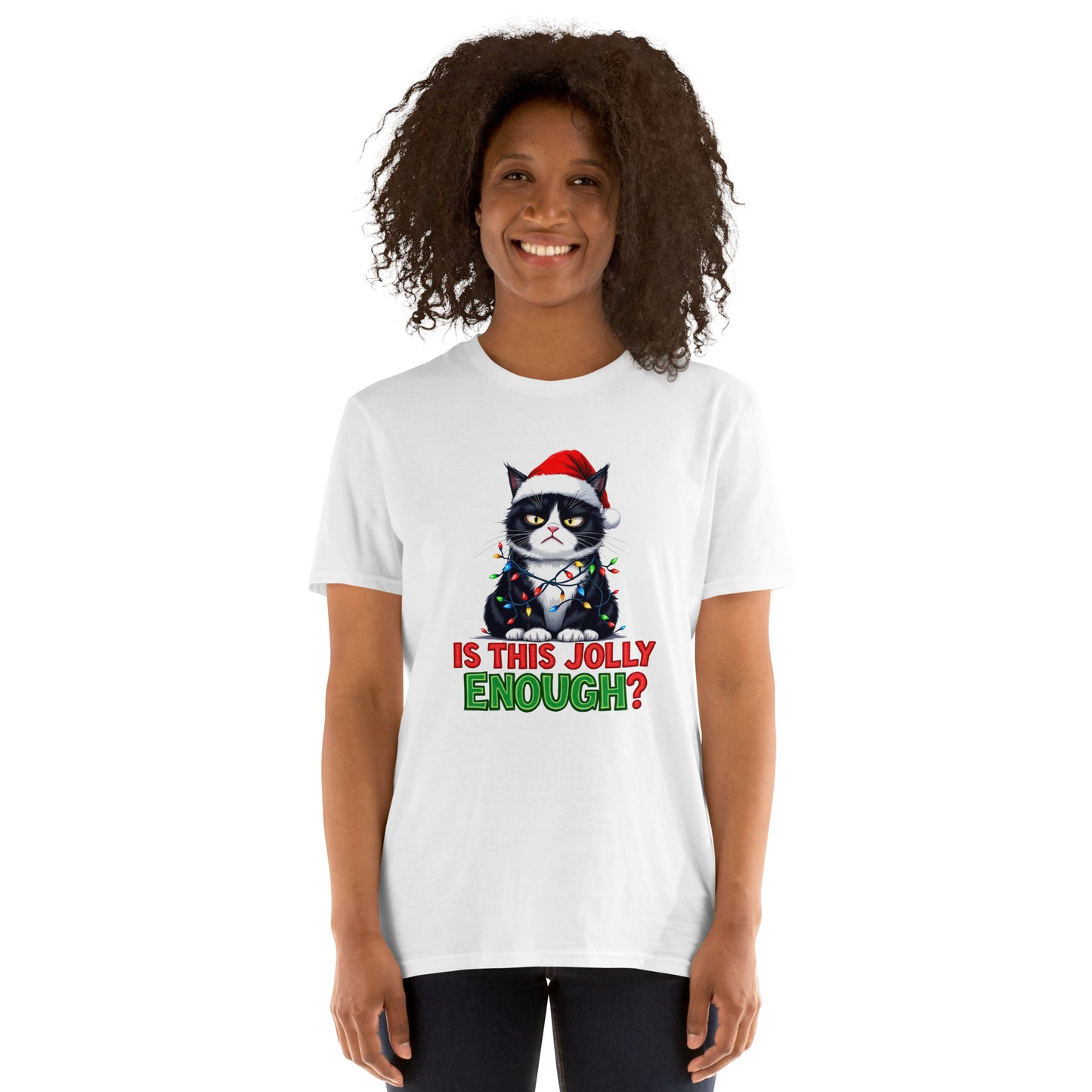 Durable Christmas t-shirt with double-stitched neckline