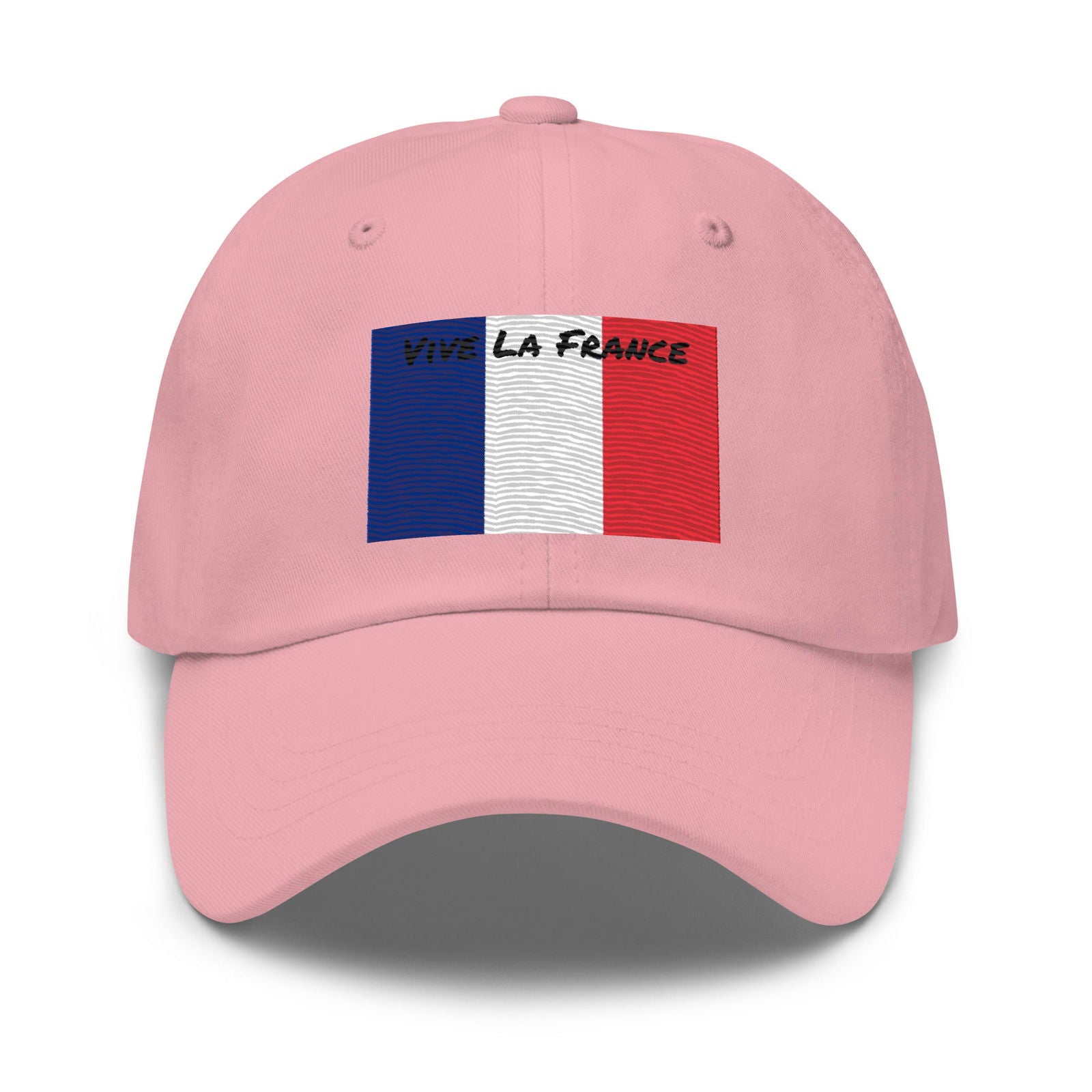 Embroidered French Flag Baseball Cap - Adjustable