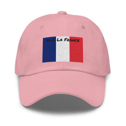 Embroidered French Flag Baseball Cap - Adjustable