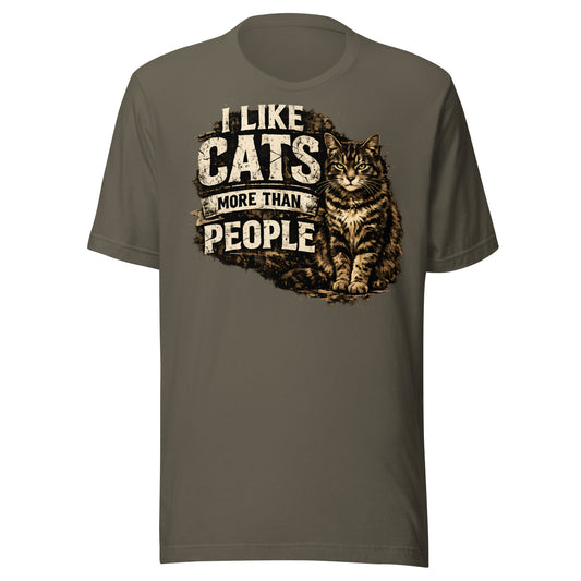 Funny cat lover t-shirt for people who prefer cats