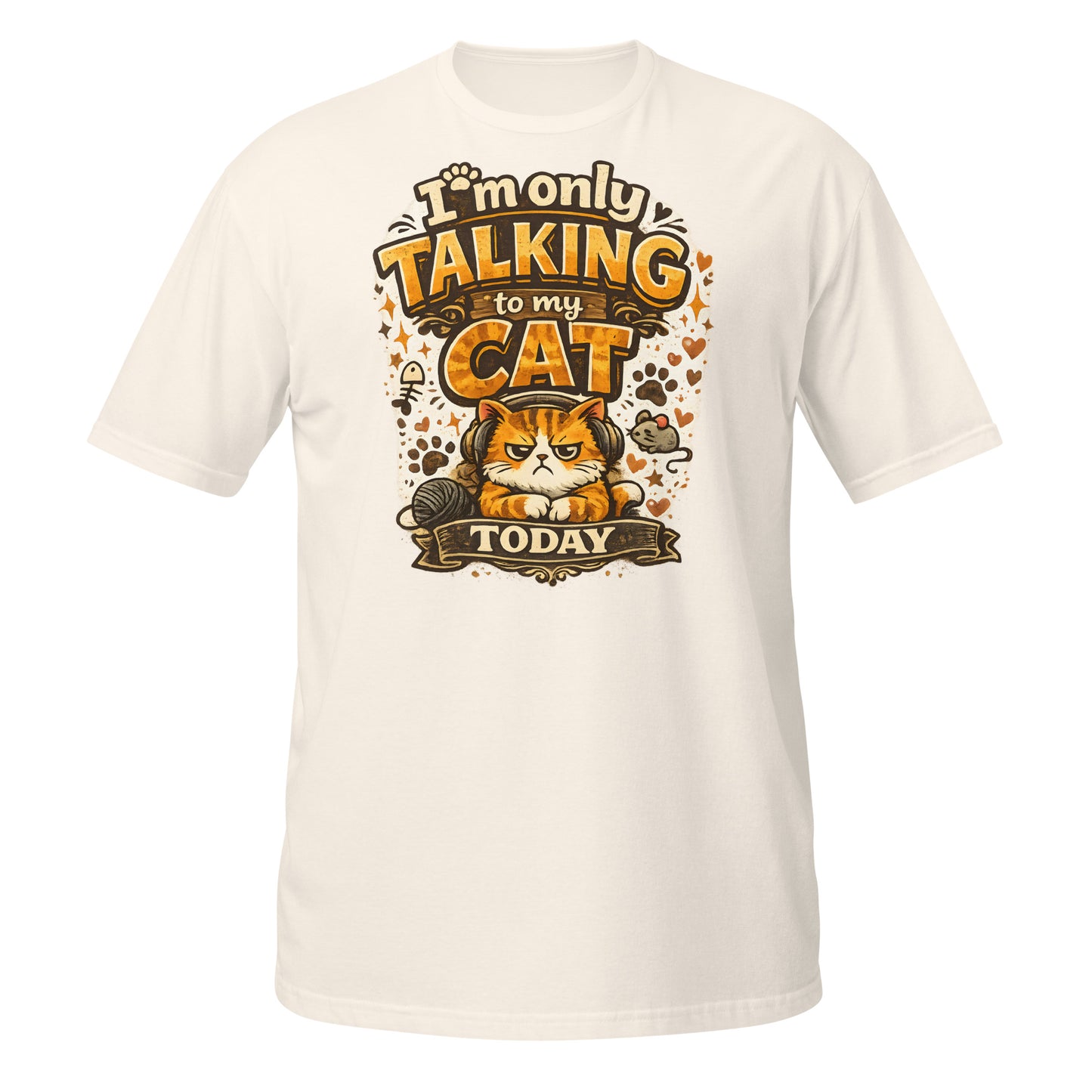 Funny cat owner t shirt for men premium cotton