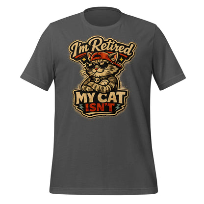 Funny i'm retired shirt for cat lovers soft cotton graphic tee