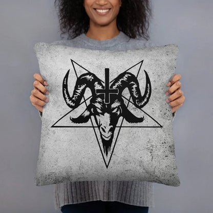 Gothic Baphomet throw pillow