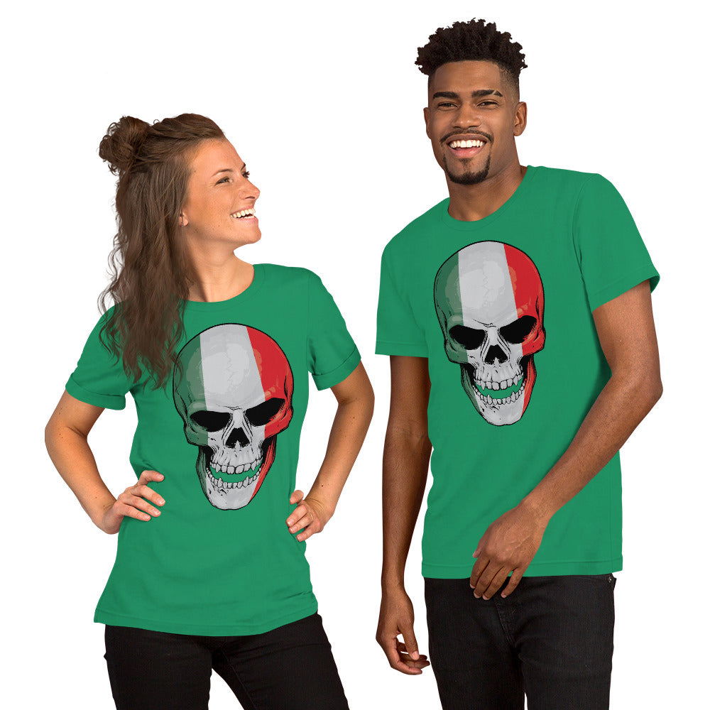 Green Italian T-shirt with Italy Skull 