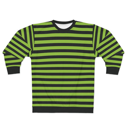 Green and black striped sweater alternative fashion