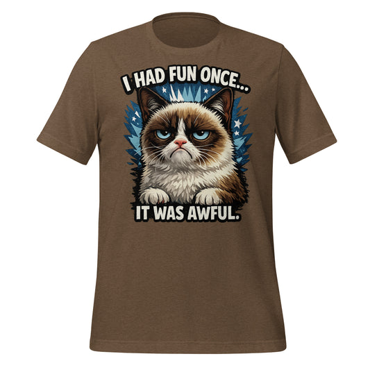 Grumpy Cat meme t-shirt with sarcastic quote