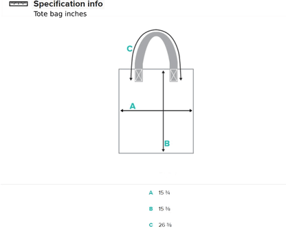Inches size guide bag