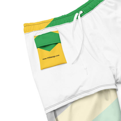 Jamaica Flag Mens Swim Trunks  Small Inside Pocket For Valuables