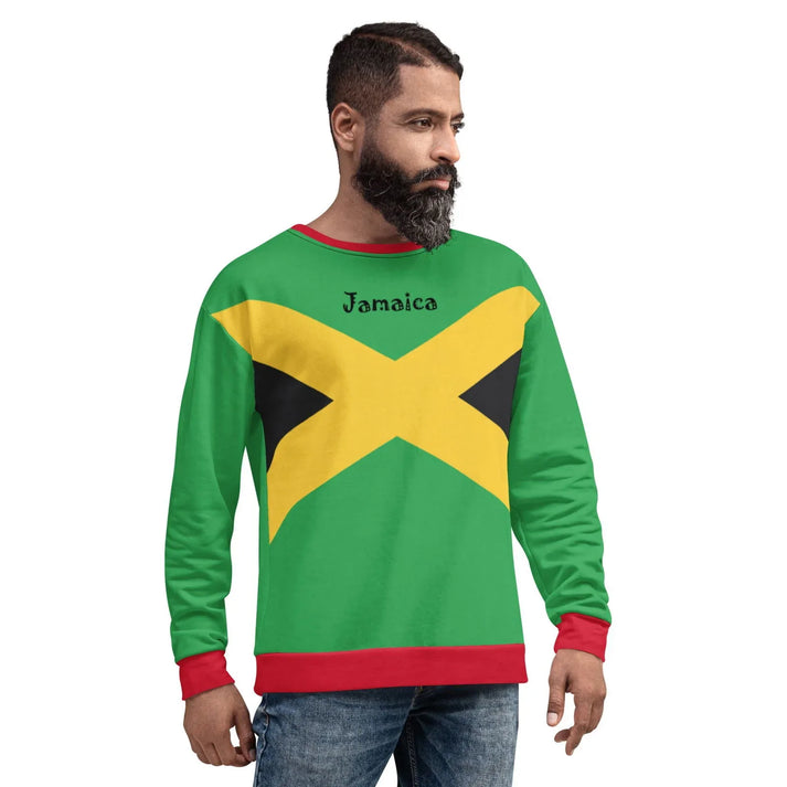 Jamaican Color Pattern Print Women's Sweatshirt