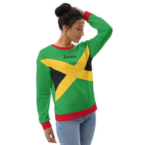 Jamaican Print Pattern Women's Sweatshirt