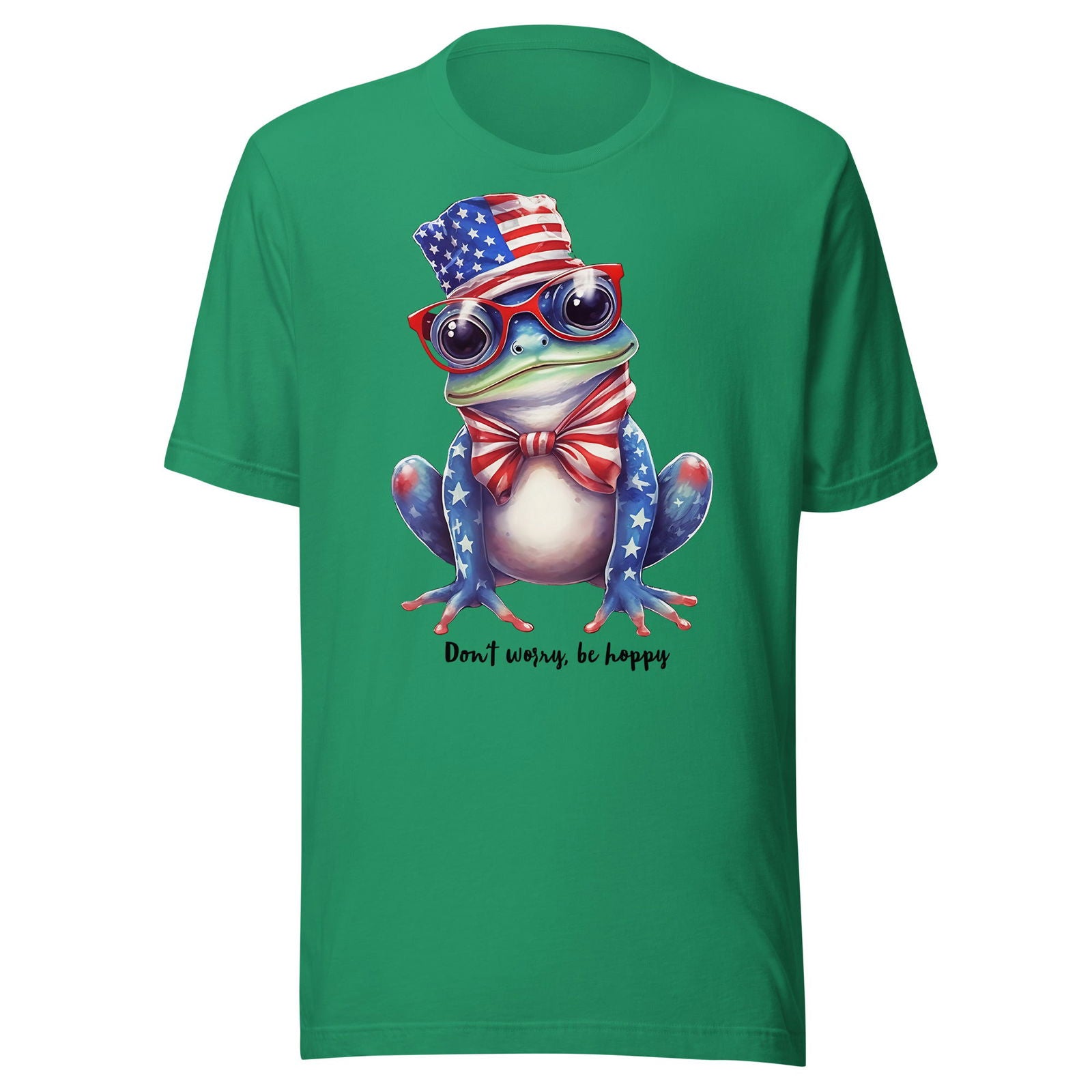 Kelly Cute Patriotic Frog Tshirt 