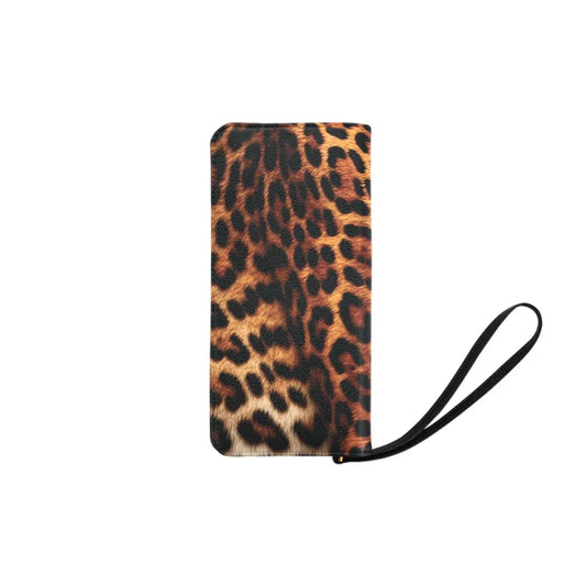 Borsa a tracolla in pelle con stampa leopardata e nappa Borsa a tracolla in pelle con stampa leopardata e nappa