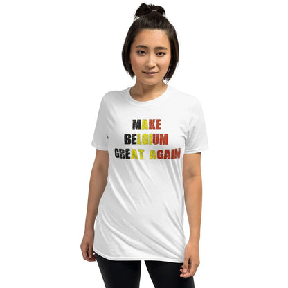 Make Belgium Great Again t-shirt with Belgian flag colors black yellow red