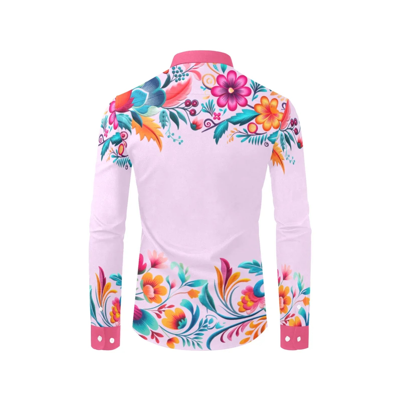 Light Pink Mexican Dress Shirt For Men | YVDdesign L Light Pink Mexican Dress Shirt For Men | YVDdesign L