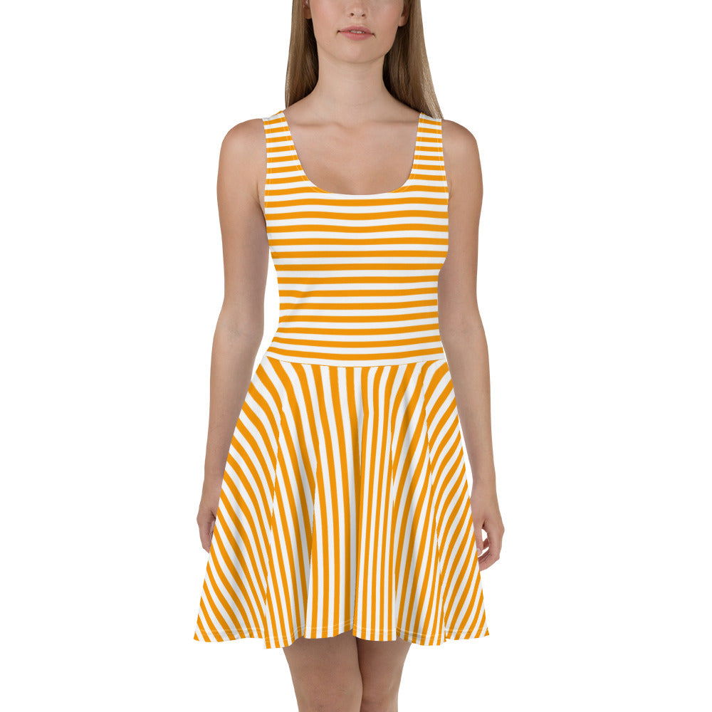 Orange Striped Dress 