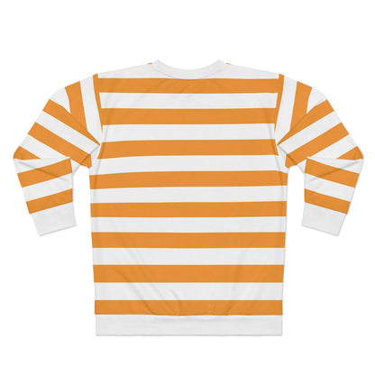 Orange Striped Sweatshirt