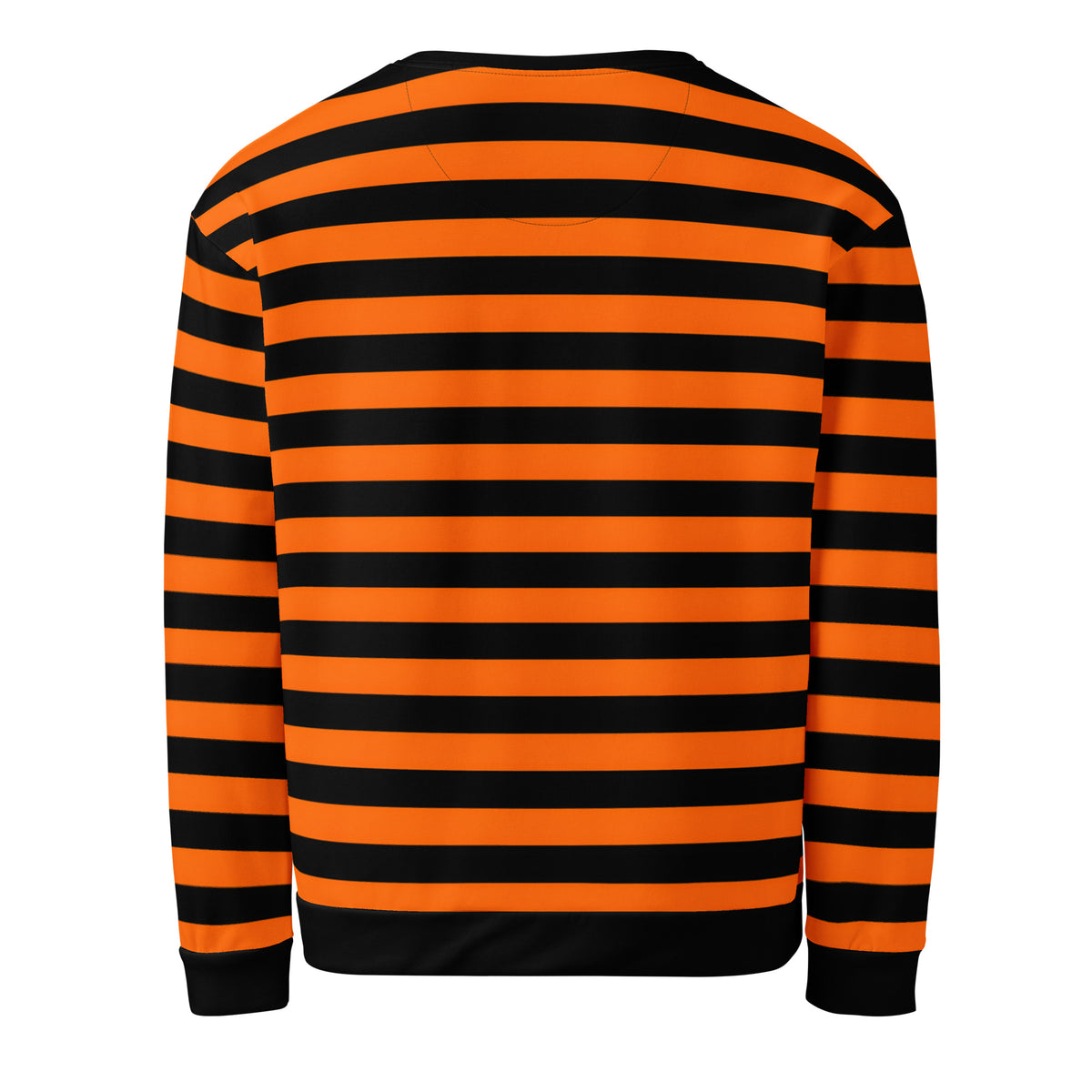 Orange black sweatshirt with all-over striped design