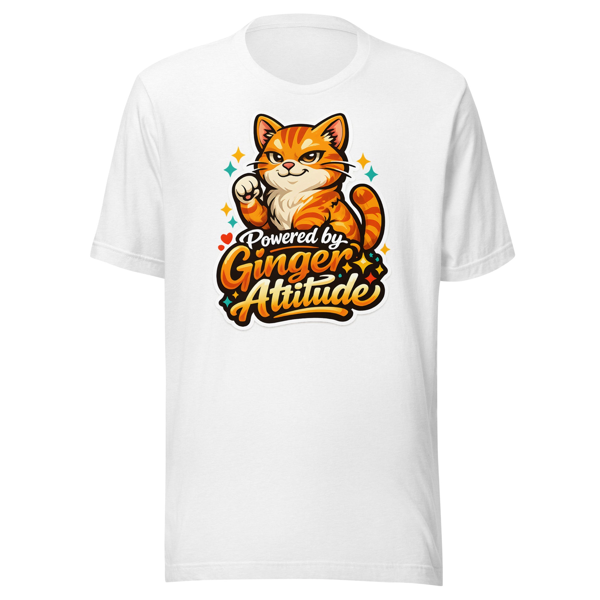 Orange tabby cat shirt powered by ginger attitude design