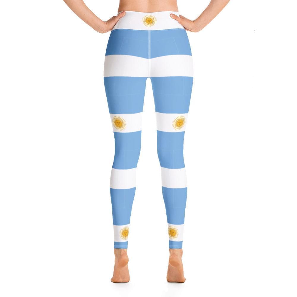 Patriotic Argentinian flag leggings for workout and casual wear